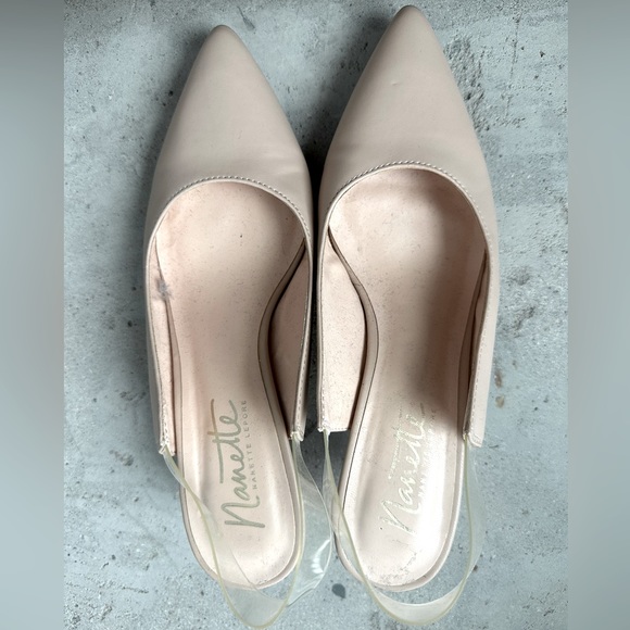 Nanette Lepore Harmony Lucite Sling Pumps - size 7 - Picture 3 of 6